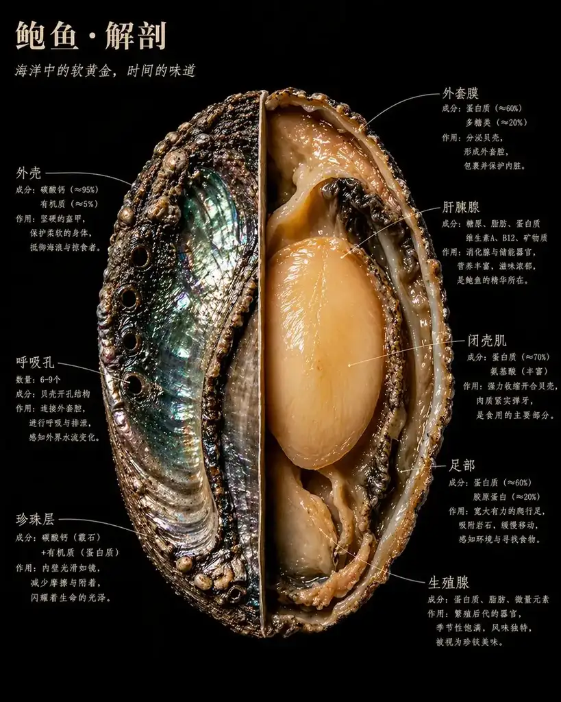 自然主义食物标本剖面图