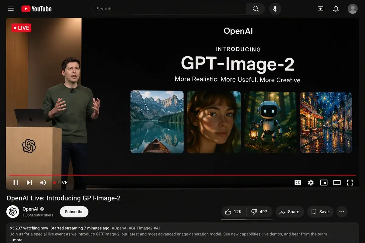 YouTube桌面发布会界面