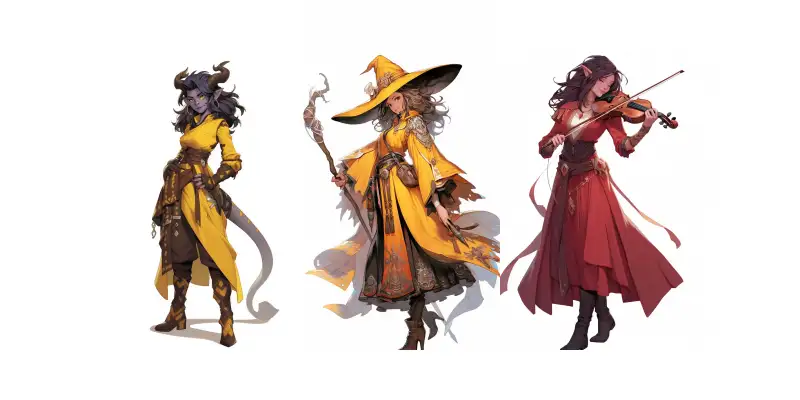 D&D玩家角色艺术插画