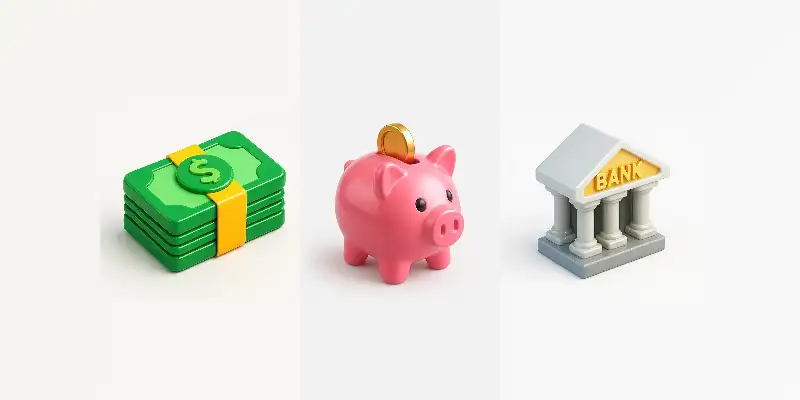 高光3D金融图标