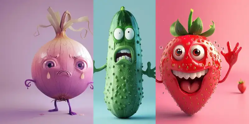 3D蔬菜水果角色