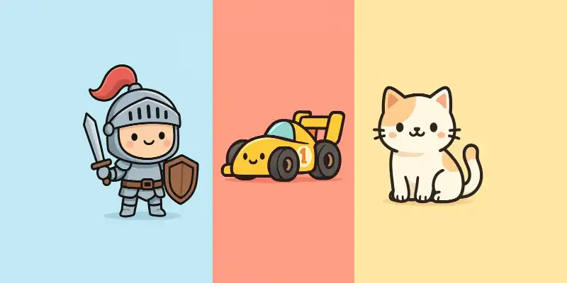 可爱插画素材矢量图标