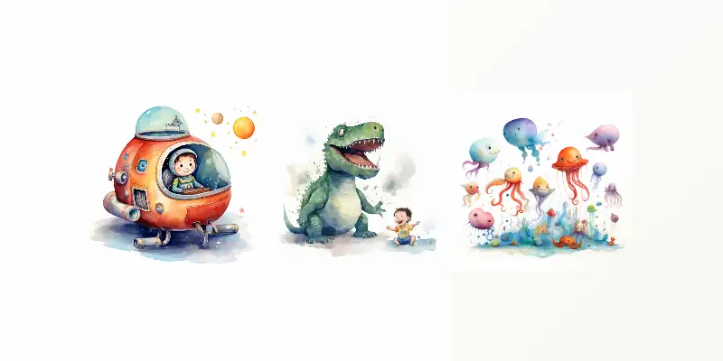 简洁可爱儿童插画