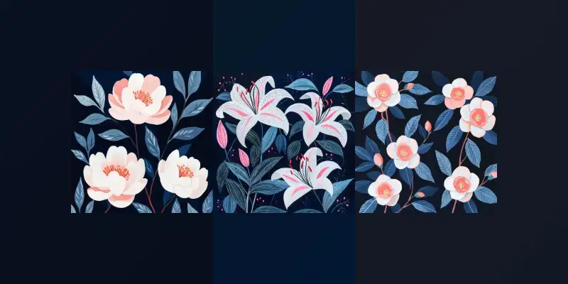花朵手绘纹理