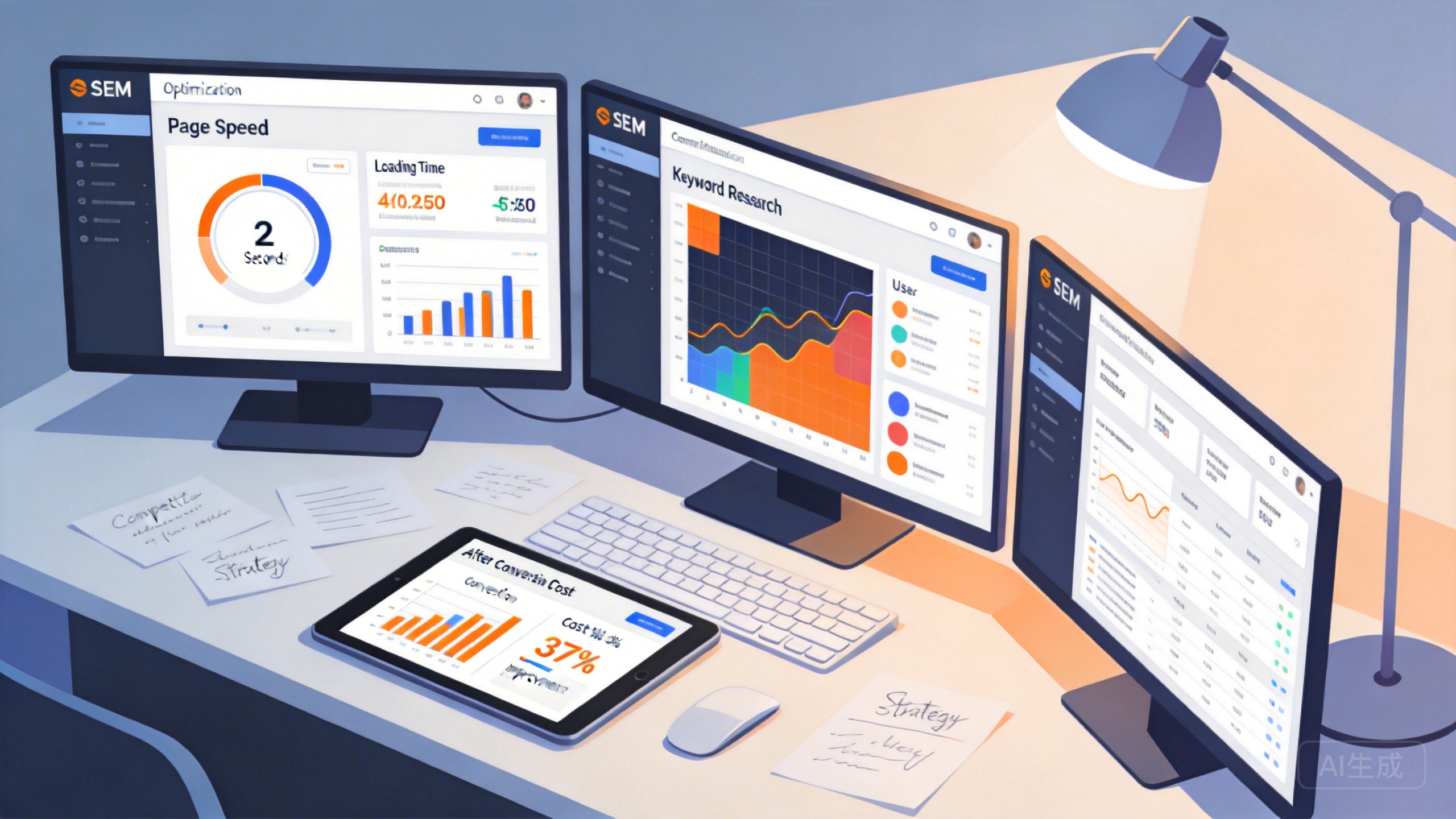 AI-generated illustrations (scenario illustrations)