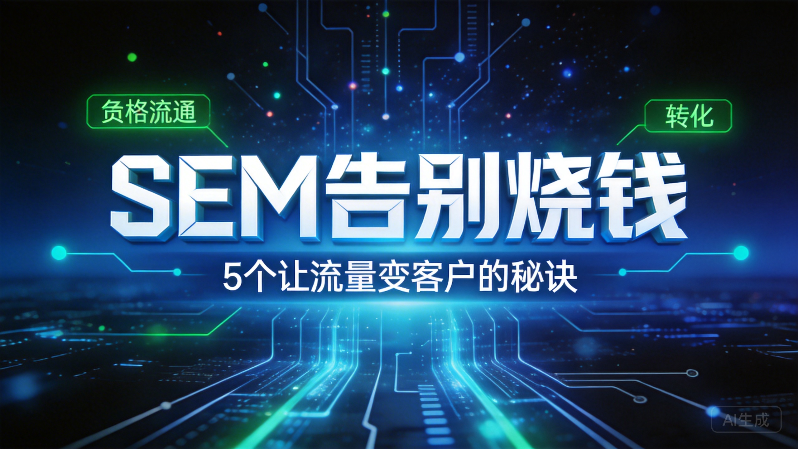为什么你的SEM广告都在烧钱？5个让流量变客户的秘诀