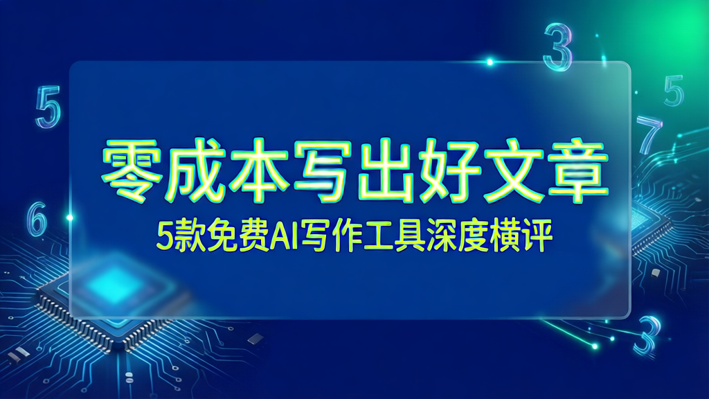 零成本也能写出好文章：5款免费AI写作工具深度横评